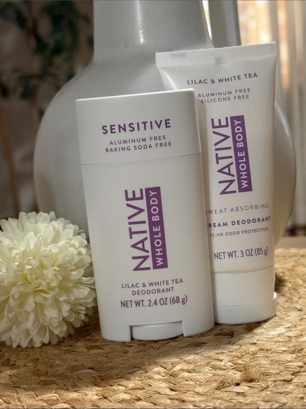 Native Lilac & White Tea Whole Body Deodorant Duo,  new